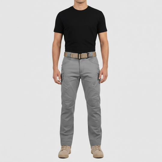 Bas | Heren Multifunctionele Waterdichte Broek Grijs Larenza.nl