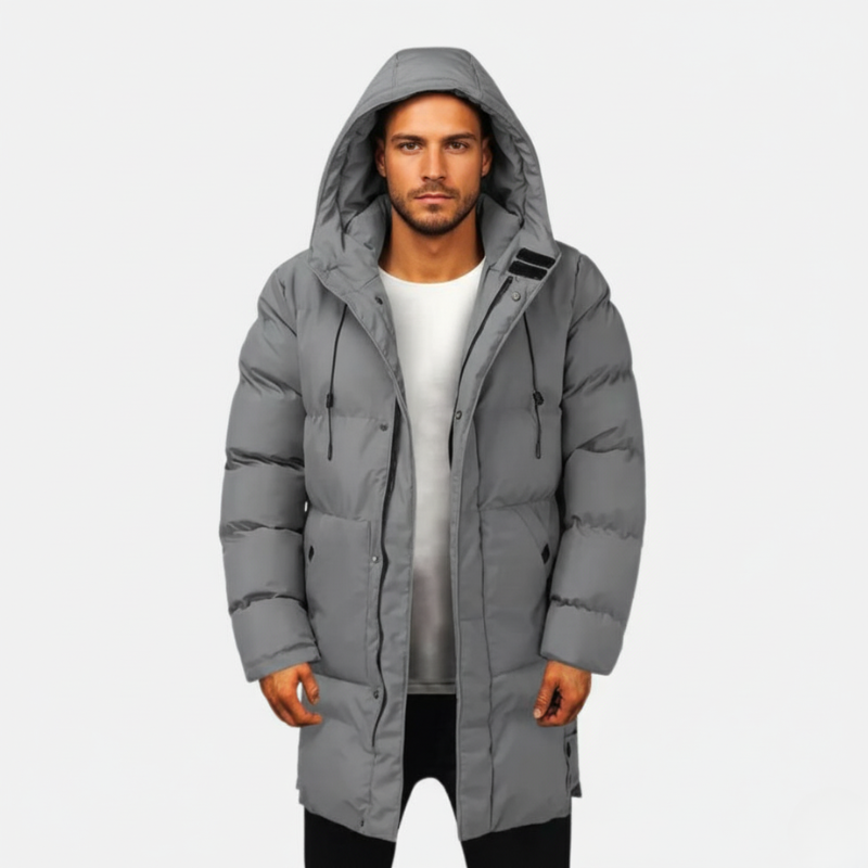 Boaz | Heren Parka Gewatteerd Met Rits Grijs Larenza.nl
