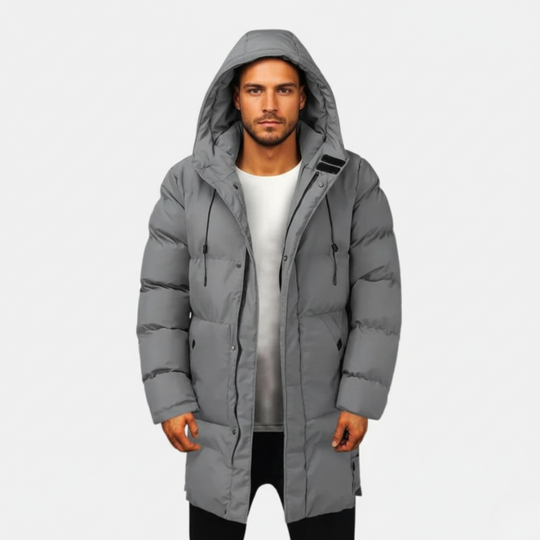 Boaz | Heren Parka Gewatteerd Met Rits Grijs Larenza.nl