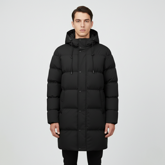 Boaz | Heren Parka Gewatteerd Met Rits Zwart Larenza.nl