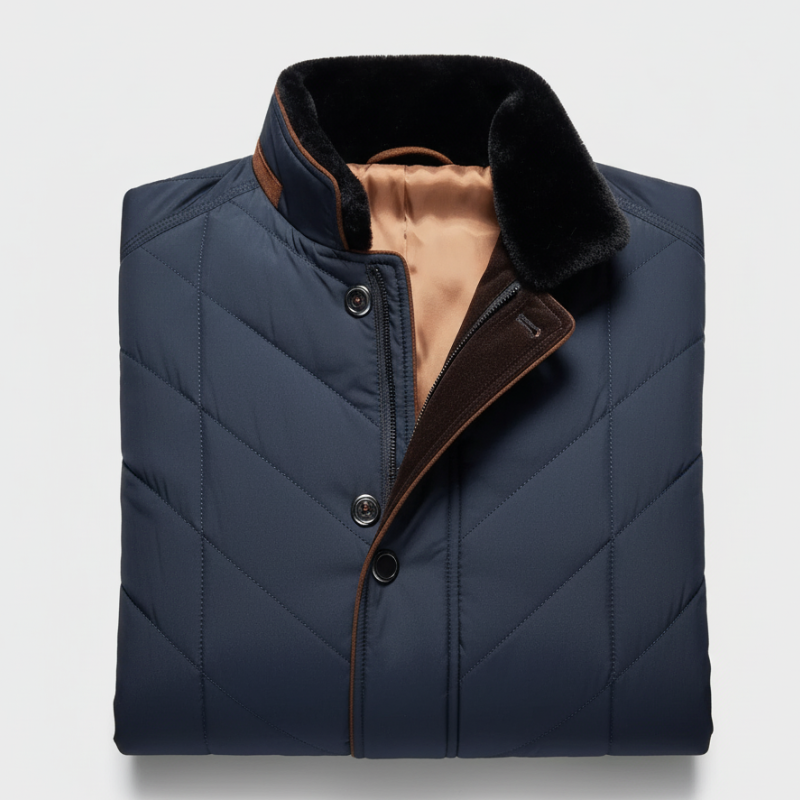 Daan | Heren Winterjas Waterdicht Gewatteerd Bontkraag Larenza.nl