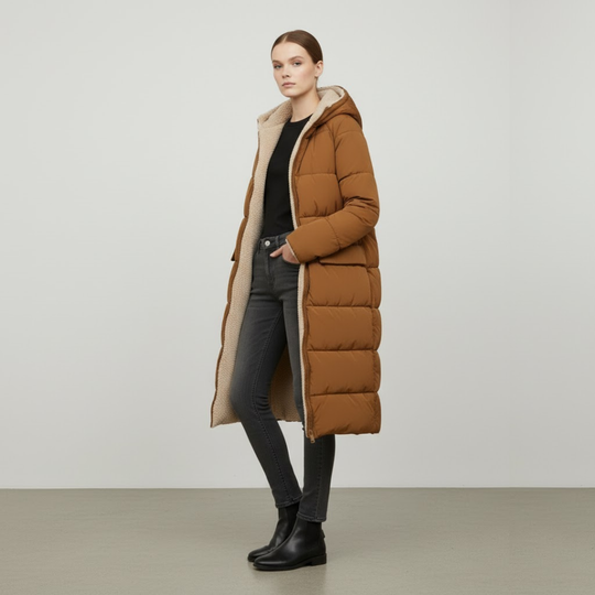 Debby | Dames Lange Pufferjas Larenza.nl