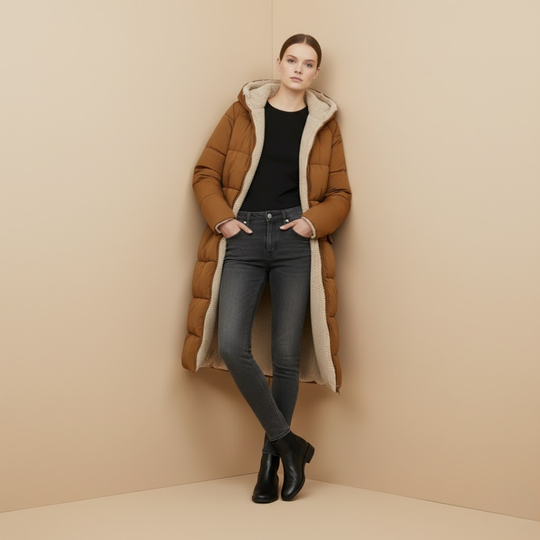 Debby | Dames Lange Pufferjas Larenza.nl