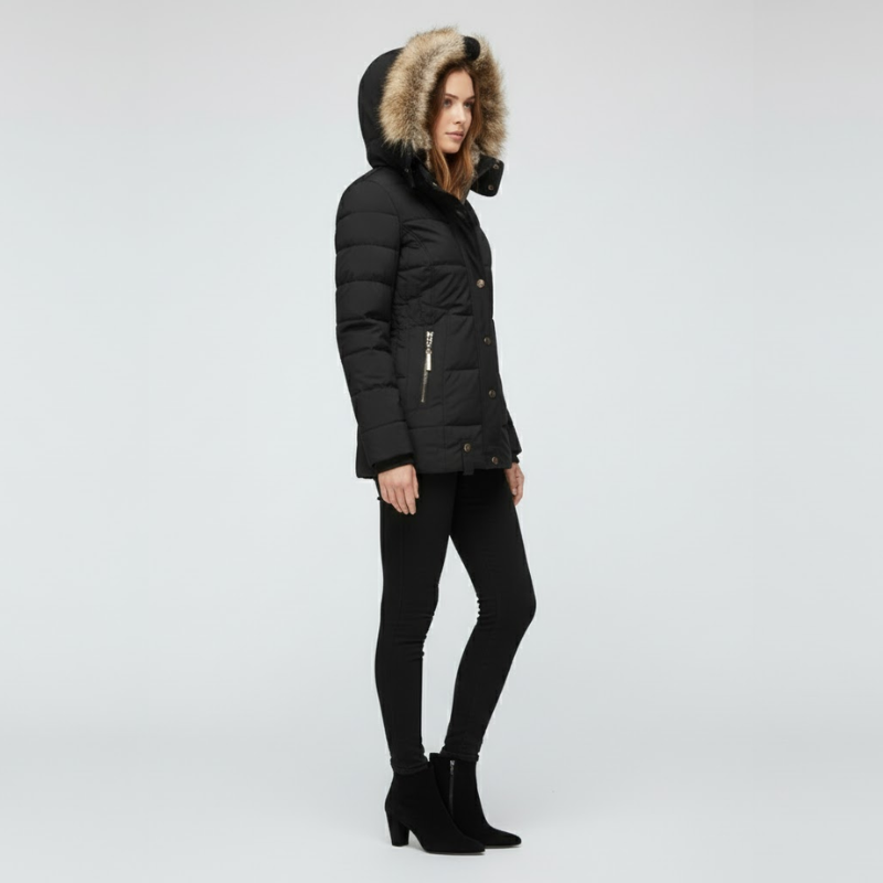 Elise | Dames Pufferjas Slim Fit Met Capuchon Larenza.nl
