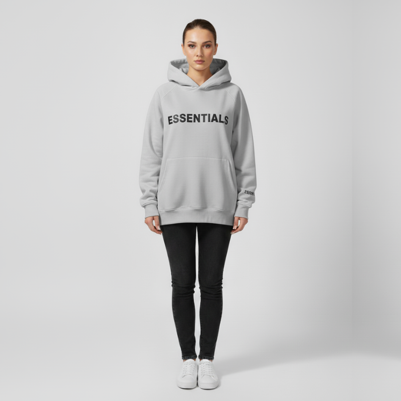 Claire | Dames Hoodie Met Kangoeroezak Grijs Larenza.nl