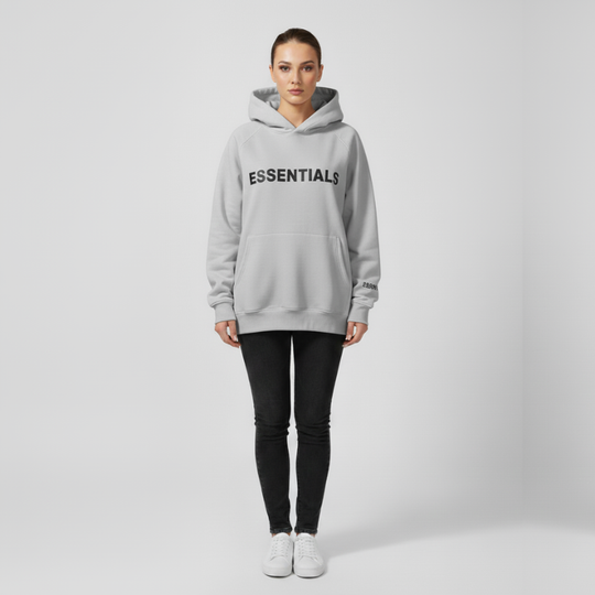 Claire | Dames Hoodie Met Kangoeroezak Grijs Larenza.nl