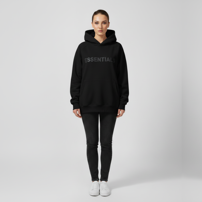 Claire | Dames Hoodie Met Kangoeroezak Zwart Larenza.nl