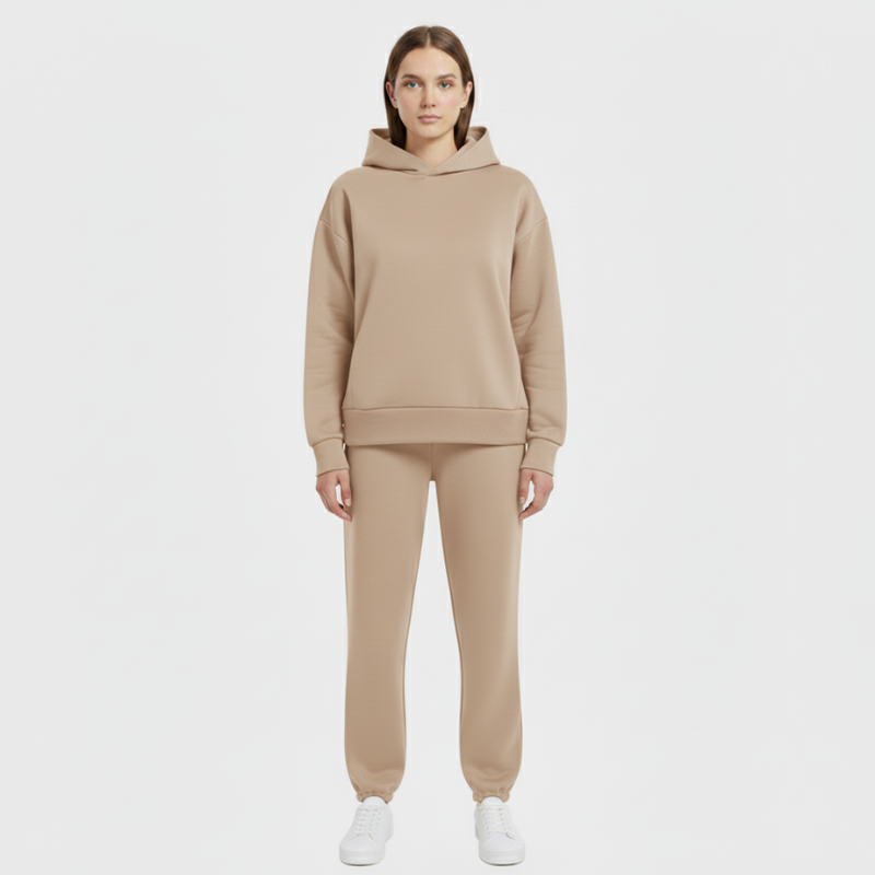 Floor | Dames Hoodie & Joggingpak Beige Larenza.nl
