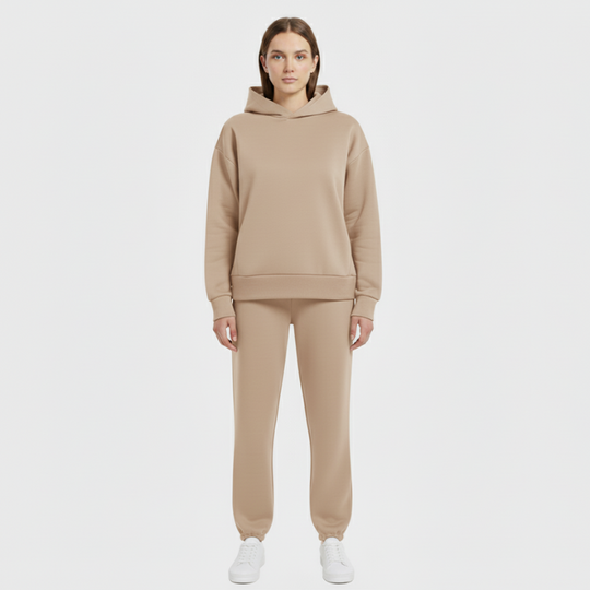 Floor | Dames Hoodie & Joggingpak Beige Larenza.nl