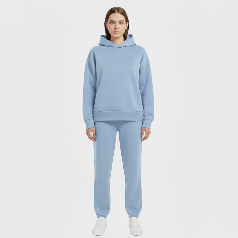 Floor | Dames Hoodie & Joggingpak Blauw Larenza.nl