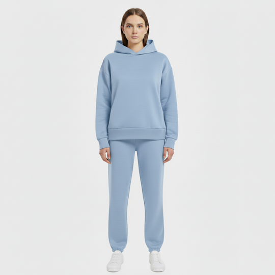 Floor | Dames Hoodie & Joggingpak Blauw Larenza.nl