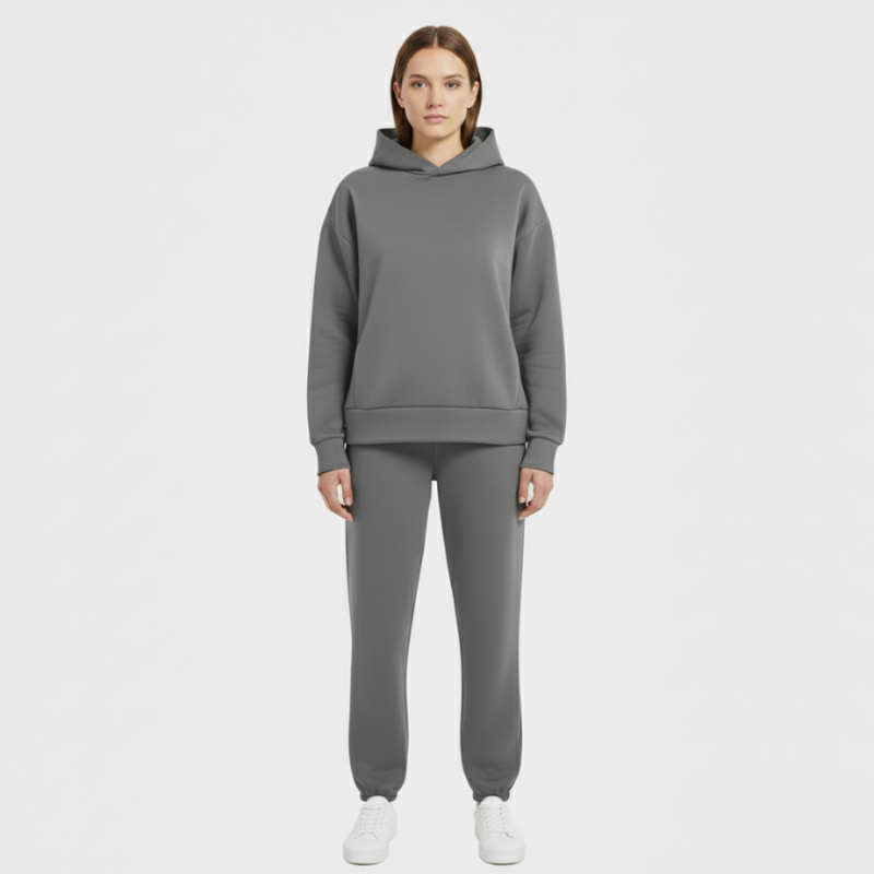 Floor | Dames Hoodie & Joggingpak Donkergrijs Larenza.nl