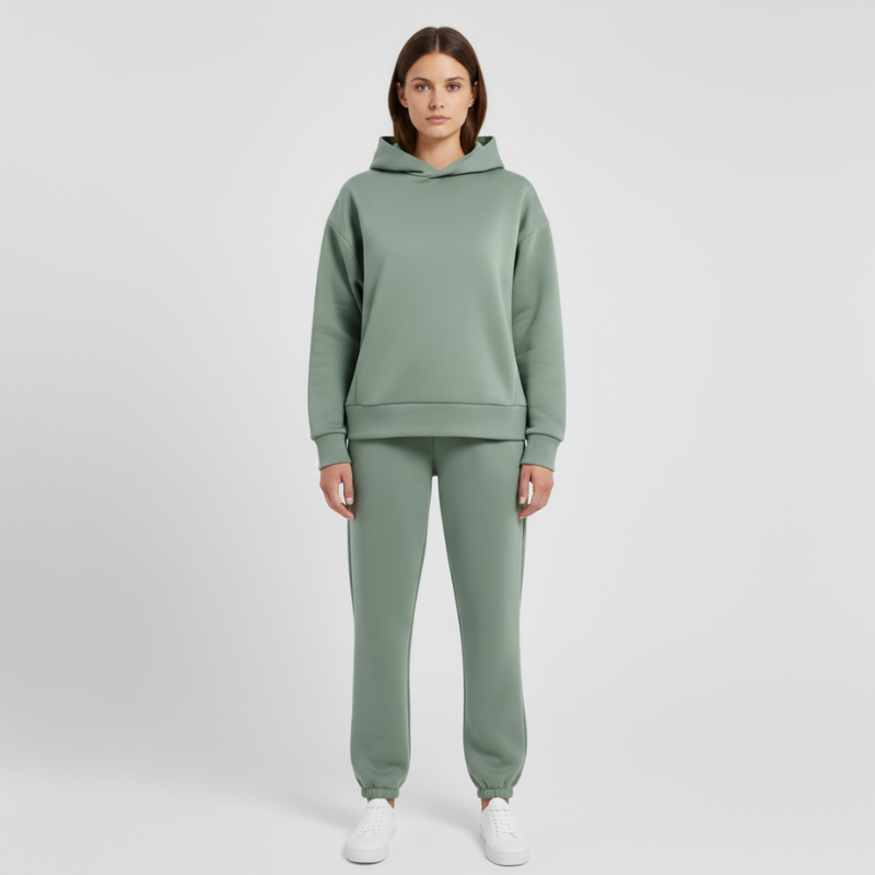 Floor | Dames Hoodie & Joggingpak Groen Larenza.nl