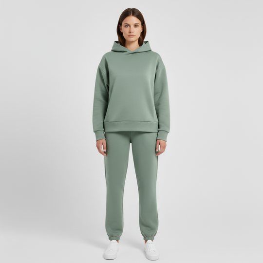 Floor | Dames Hoodie & Joggingpak Groen Larenza.nl
