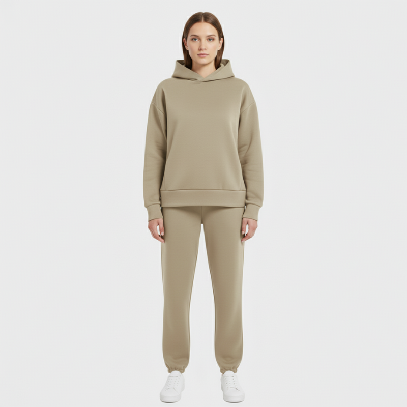 Floor | Dames Hoodie & Joggingpak Khaki Larenza.nl