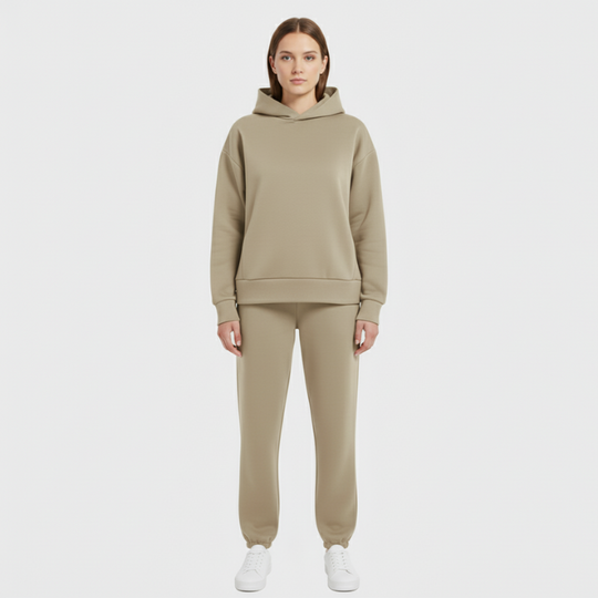 Floor | Dames Hoodie & Joggingpak Khaki Larenza.nl