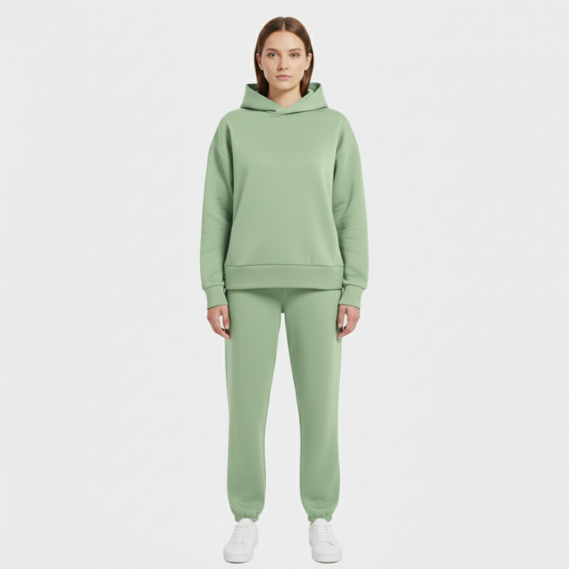 Floor | Dames Hoodie & Joggingpak Lichtgroen Larenza.nl