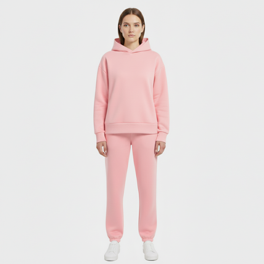 Floor | Dames Hoodie & Joggingpak Roze Larenza.nl