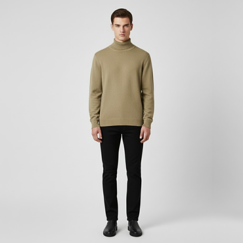 Gerrit | Heren Casual Trui Khaki Larenza.nl