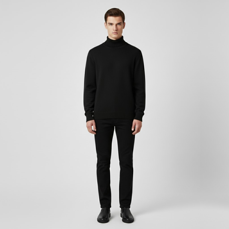 Gerrit | Heren Casual Trui Zwart Larenza.nl