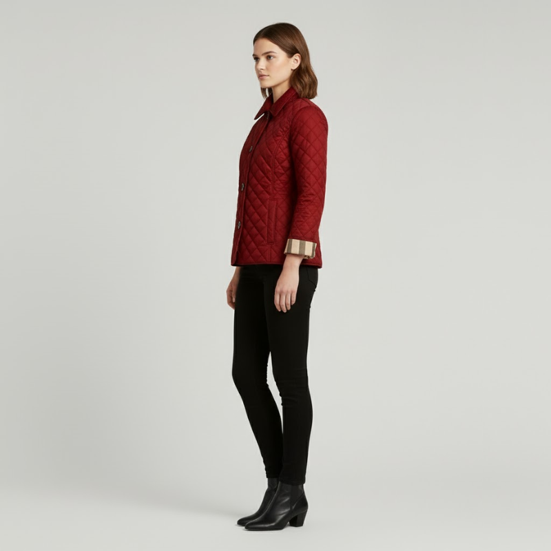 Isa | Dames Gewatteerde Jas Enkelrijig Larenza.nl