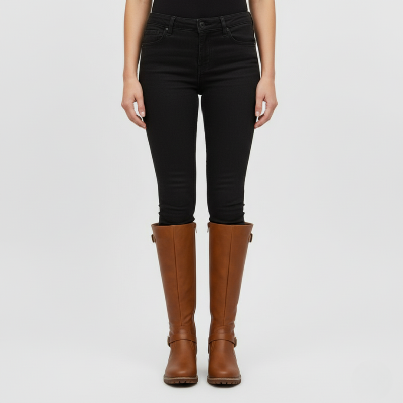 Jasmijn | Dames Hoge Laarzen met Hak Bruin Larenza.nl