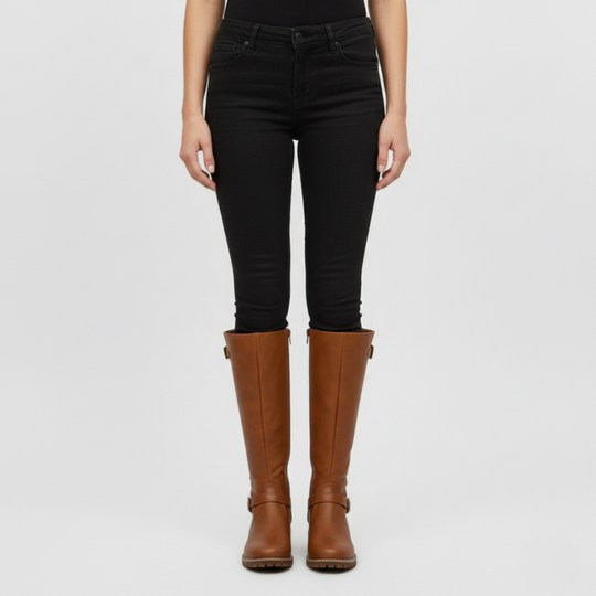 Jasmijn | Dames Hoge Laarzen met Hak Bruin Larenza.nl