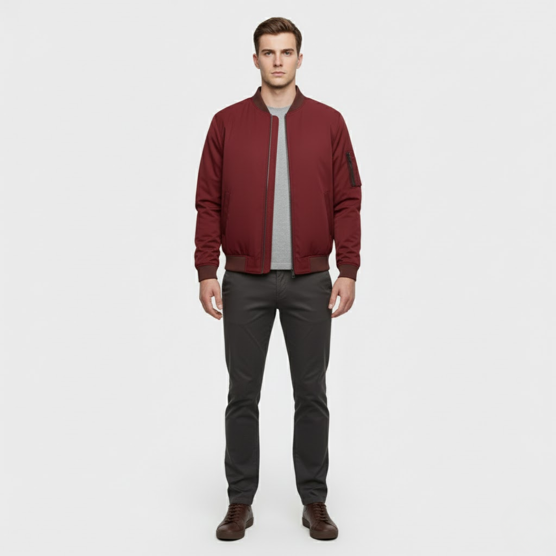 Jeri | Herens Casual Bomberjack Rood Larenza.nl