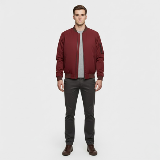 Jeri | Herens Casual Bomberjack Rood Larenza.nl