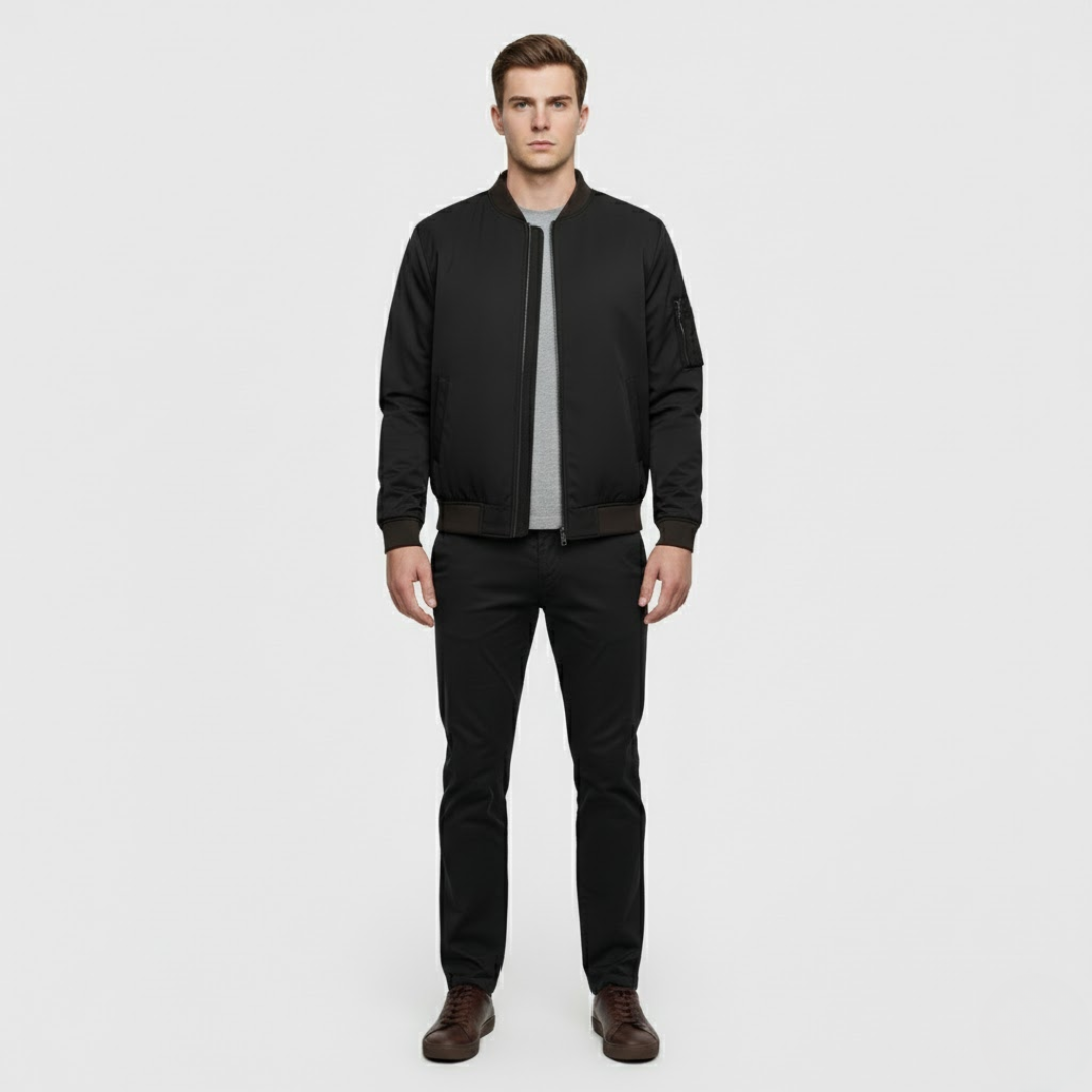 Jeri | Herens Casual Bomberjack Zwart Larenza.nl