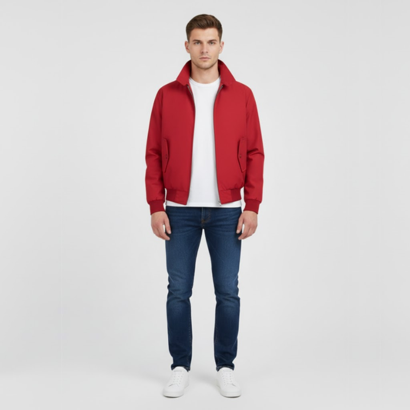 Jesse | Heren Harrington Jack Geruite Voering Rood Larenza.nl