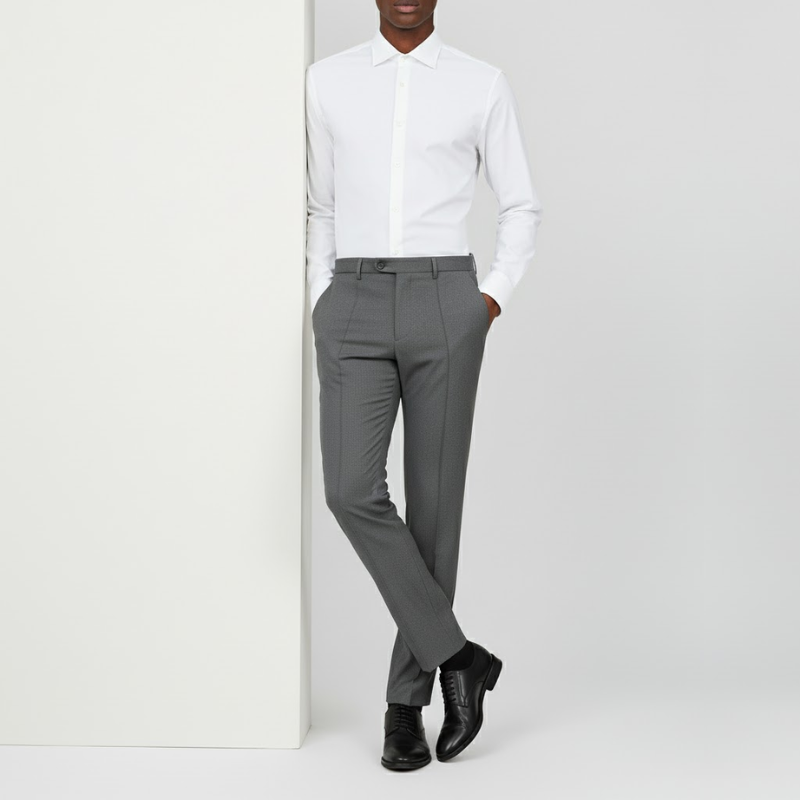 Joren | Heren Casual Elegance Broek Grijs Larenza.nl