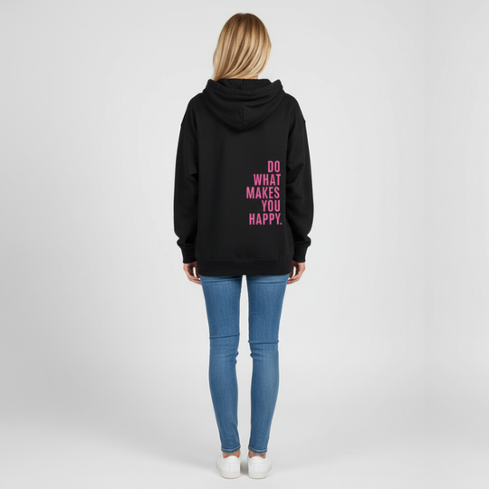 Lieke | Hoodie Dames Met Tekstprint Zwart Larenza.nl