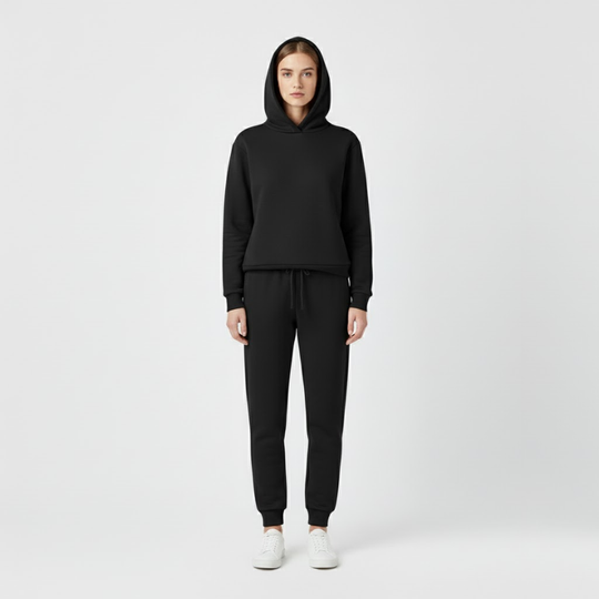 Lisanne | Dames Actieve Jogging Set Zwart Larenza.nl