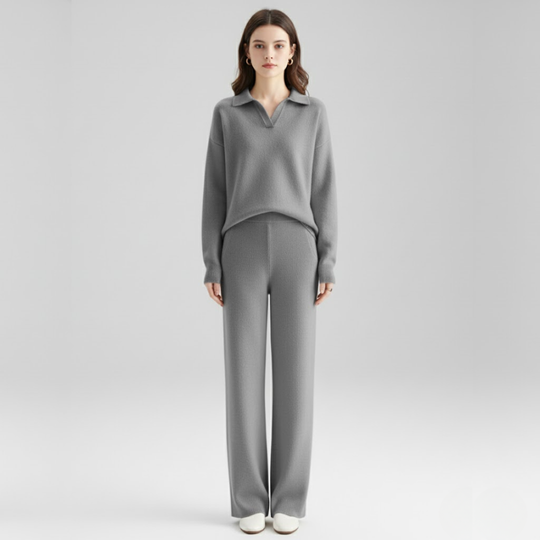 Lotte | Dames Loungewear Set Trui & Broek Oversized Grijs Larenza.nl