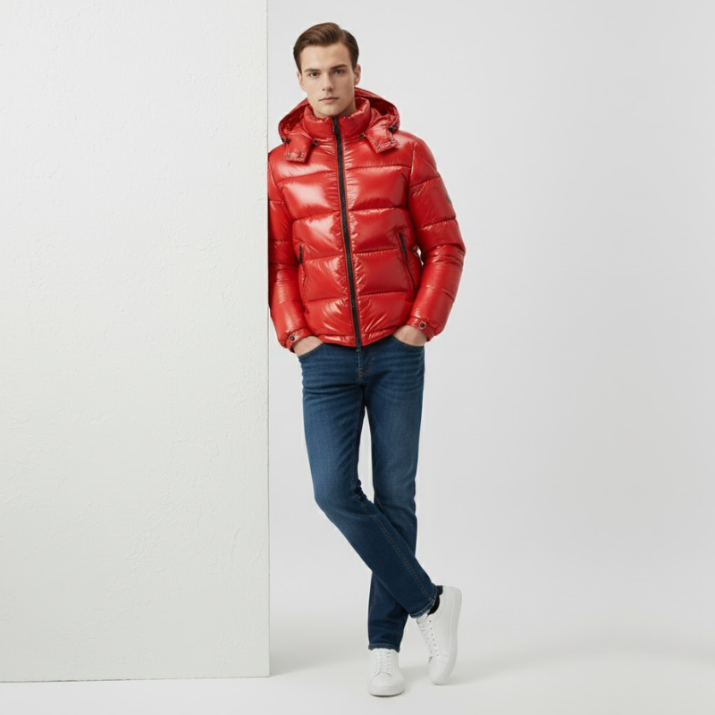 Lucas | Heren Pufferjas met Capuchon Waterafstotend Larenza.nl