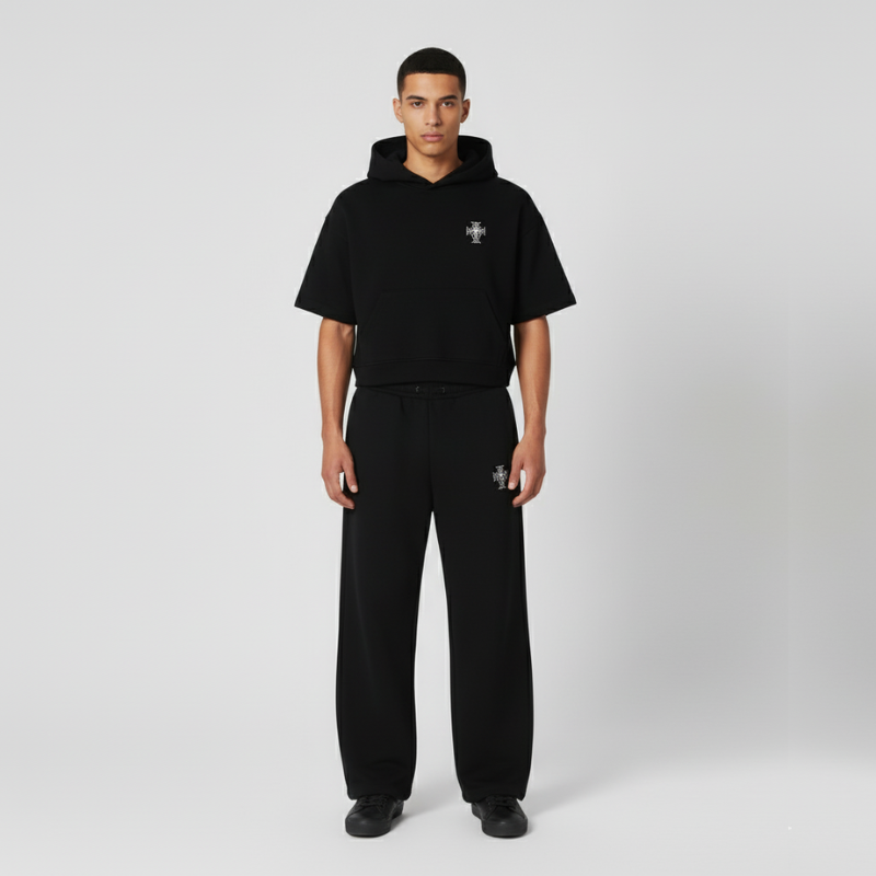 Sam | Unisex Trainingspak 2-delig Zwart Larenza.nl