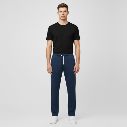 Maas | Heren Smart Casual Broek Donkerblauw Larenza.nl