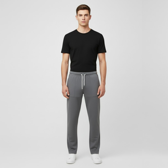 Maas | Heren Smart Casual Broek Grijs Larenza.nl