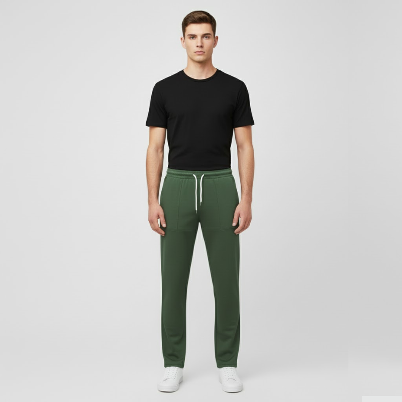 Maas | Heren Smart Casual Broek Groen Larenza.nl