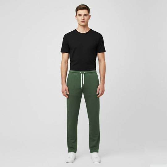 Maas | Heren Smart Casual Broek Groen Larenza.nl
