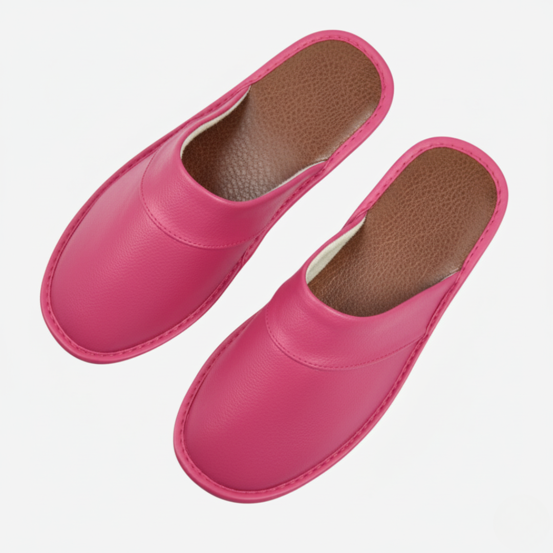 Martijn | Heren Pantoffels Warm Antislip Roze Larenza.nl