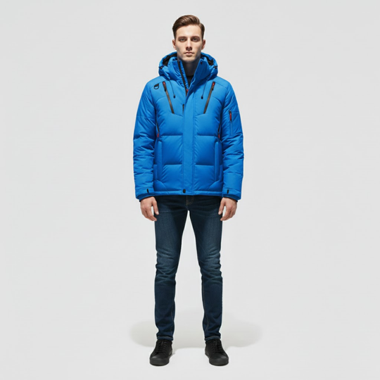 Matthijs | Heren Premium Donzen Jas Blauw Larenza.nl