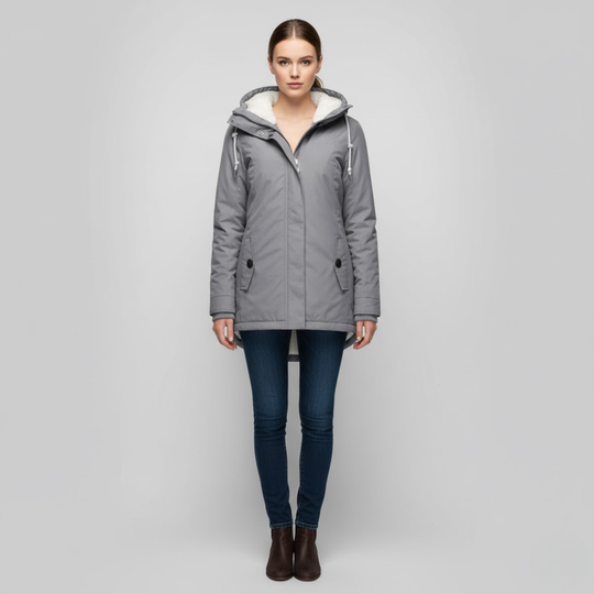 Milou | Dames Winterjas Grijs Larenza.nl