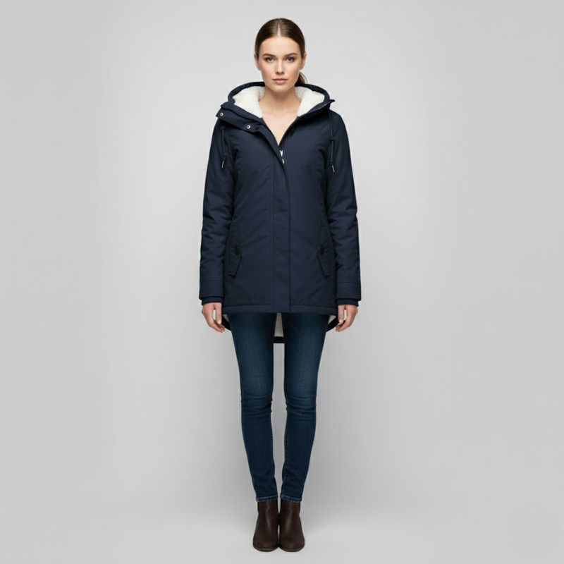 Milou | Dames Winterjas Marineblauw Larenza.nl