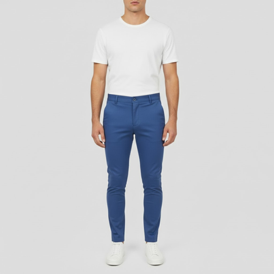 Niels | Heren Slim Fit Business Broek Blauw Larenza.nl