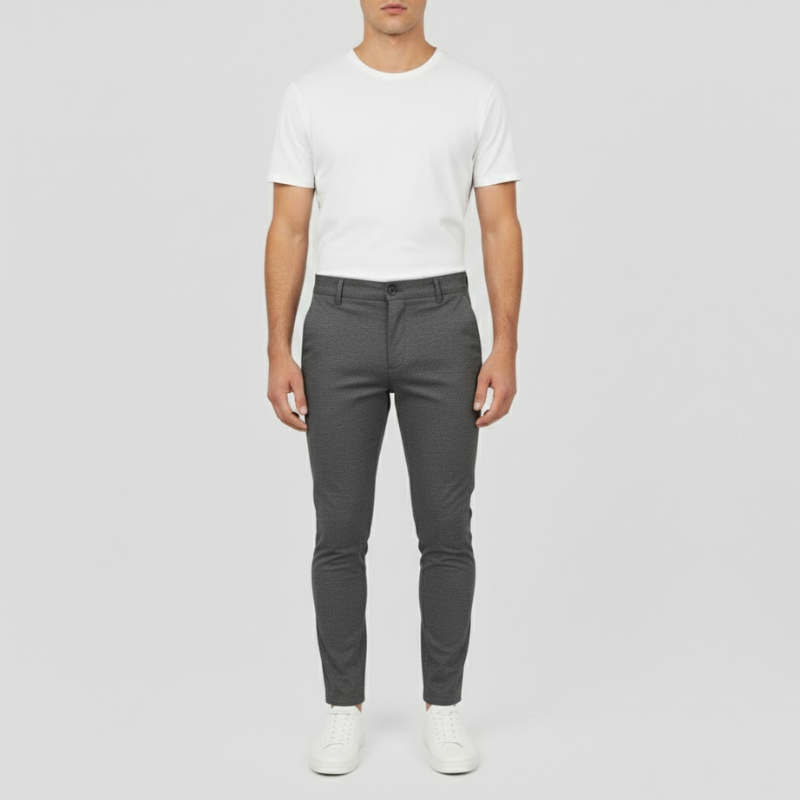Niels | Heren Slim Fit Business Broek Donkergrijs Larenza.nl
