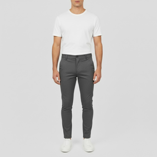 Niels | Heren Slim Fit Business Broek Donkergrijs Larenza.nl