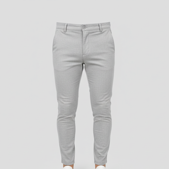 Niels | Heren Slim Fit Business Broek Lichtgrijs Larenza.nl