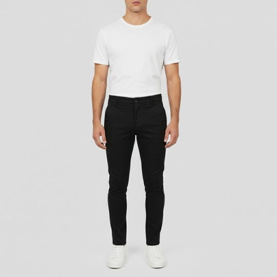 Niels | Heren Slim Fit Business Broek Zwart Larenza.nl